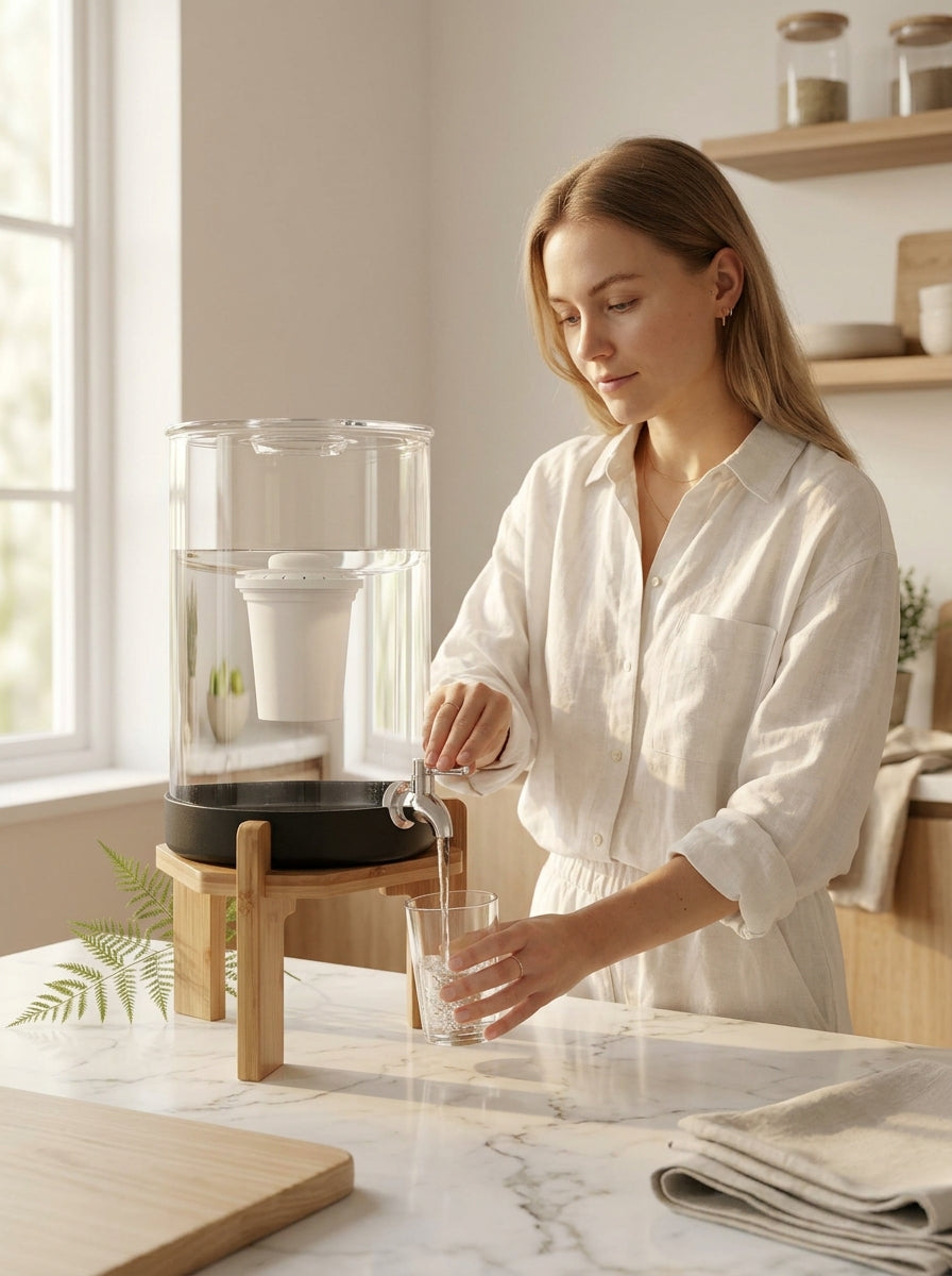Glas vand system