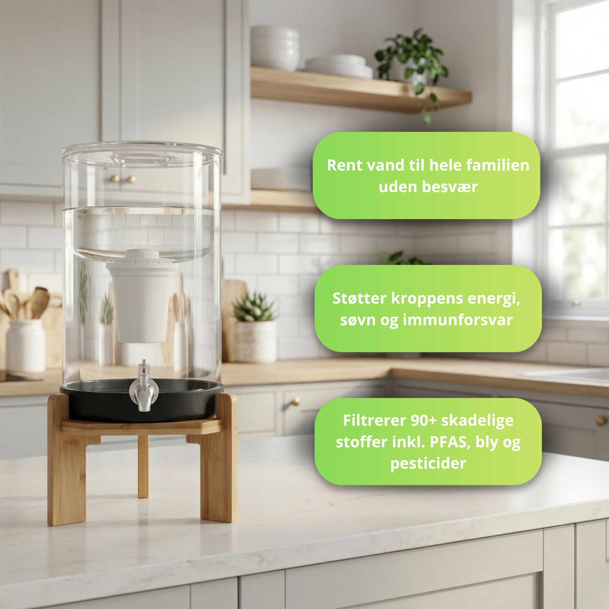 Glas vand system